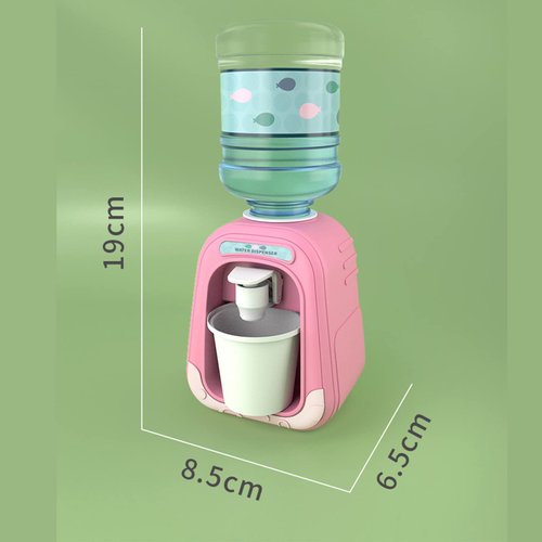 LUOZZY Mini Water Dispenser Toy for Kids Simulation Animal Water Machine Toy for Kids Water Dispenser Dollhouse Toy (Green)