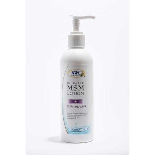 NWC Naturals UltraPure MSM Lotion All Natural Hypoallergenic ExtraHealing Nourishing Body Lotion by, 8 Fl Oz (8XLMSM)