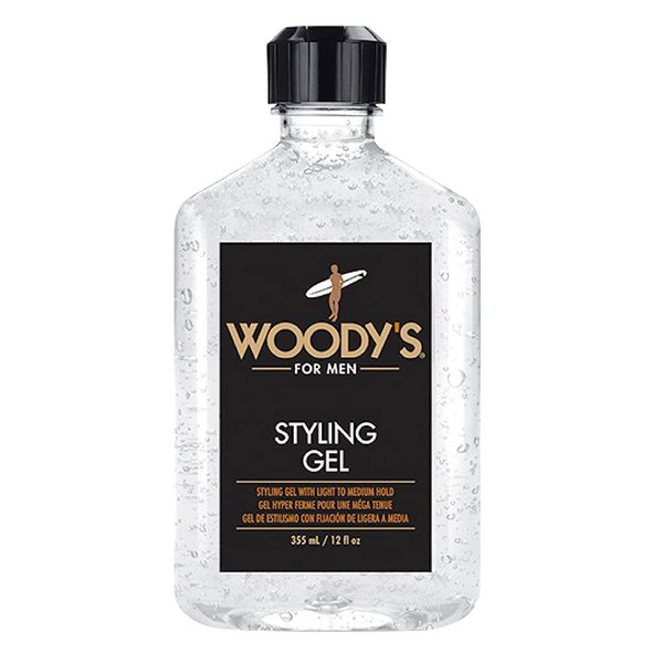 Woody's Styling Gel for Men, Light to Medium Touchable Hold, No Crunch,12 Fl Oz