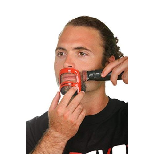 RevoGoatee Goatee Shaving Template - Shaping & Edge-up Tool for Goatee Trimming, Lineup - Grooming Kit for Men - One Size Fits All - Self Cut Guide - Use w/Beard Trimmer or Clipper - Barber Supplies
