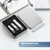 4PCS Professional Nail Clippers Set, Toenail Clippers & Fingernails & Nail File, Silver Nail Cutter, Sharpest Thick Toenail & Ingrown Nail Clipper Set, Best Travel and Gift for Men and Women