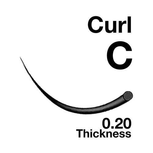 EMILYSTORES Eyelash Extensions 0.20mm Thickness C Curl 12mm Length Natural Looking Individual Volume Eyelashes For Lash Extensions(0.20,C,12mm)