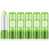 Ownest 5 Packs Aloe Vera Lipstick, Long Lasting Nutritious Soothing Lip Balm, Lips Moisturizing Magic Temperature Color Change Lipstick, Lip Care