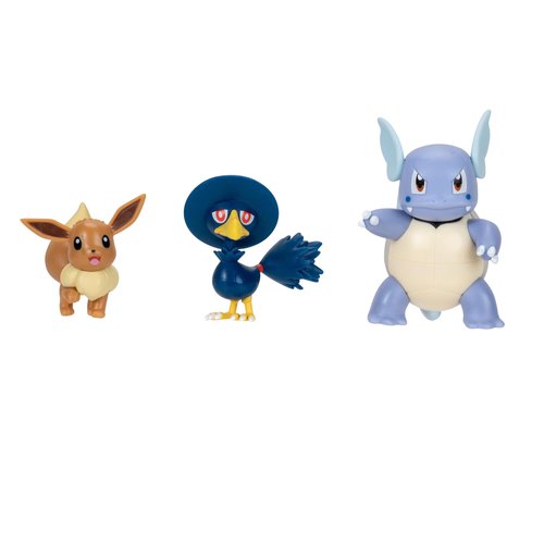 Pokémon PKW3895 Battle Figure Set - Eeve, Kramurx, Schillok, Official Figures Set