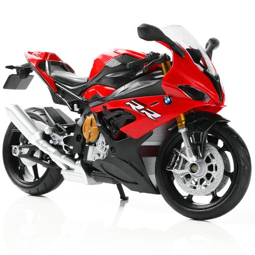 Risopen 1/12 S1000RR Motorcycle Model Toy Mini Alloy Metal Diecast Motorcycle Model White Motorcycle Model Toy Sport Motorcycle Racing Model Collection Gift for Men Kid Boy