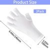 ANCIRS 2 Pairs UV Gloves for Gel Nail Lamp, Anti UV Fingerless Gloves for Nail Art DIY Accessories, Gel Manicure UV Shield Gloves for Hand Skin Care Protection- White