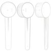 3 Measuring Spoons Set with Short Handle - 1 Teaspoon (5 ML) Clear Plastic Scoops for Creatine, Coffee, Grains, Spices, Powders, and Other Dry Goods, BPA Free, Kitchen Tools Measure, Fits in Jars