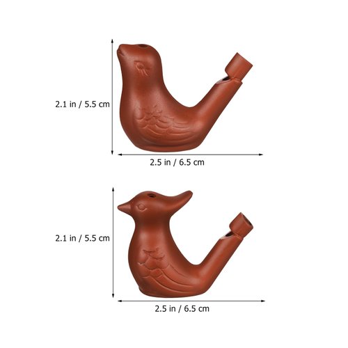4pcs Bird Water Whistles: Pottery Bird Whistles Cartoon Bird Whistle Whistles Noisemaker for Party Favors Musical Instrument