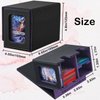 FOTEEMO Deck Box Compatible with Mtg Cards, Prime Card Display Commander Box Magic The Gathering Deck Box Holding 250+ Sleeveless Trading Card Deck Box Card box with Dice Tray (Black&Purple)