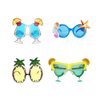 Funny Sunglasses,Novelty Party Sunglasses, Creative Funny Sunglasses, Funny Hawaiian Tropical Sunglasses,Luau Fancy Dress Party Supply, Hawaii Themed Sunglasses,Beach Photo Booth Props(8 Pack)