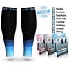Compression Calf Sleeves Men & Women - Shin Splint Compression Sleeve 20-30mmhg, Best Footless Compression Socks for Achy Calf, Running, Nurses, Pregnancy, Post-Surgery Relief (1 Pair BLK-BLU S/M-M/L)