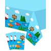 Nefelibata Gone Fishing Tablecloths Fishing Birthday Decorations Waterproof Table Cover Little Fisherman Party Supplies Baby Shower Decor for Boy Plastic Set of 3/42" x 88"