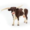 Gemini&Genius Farm Animal Toys, Longhorn Cow Action Figure, Hand Painted, 6 Inches Length, Realistic and Durable Farm Toys for Children Boys and Girls Gift (1294)