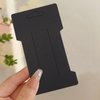 Hair Clip Bow Display Cards - 100 Pieces Rectangular Hair Bow Holder Cards Barrettes Jewelry Display Holder Brown Paper Cards for Hair Accessories Display Organizing(Black)