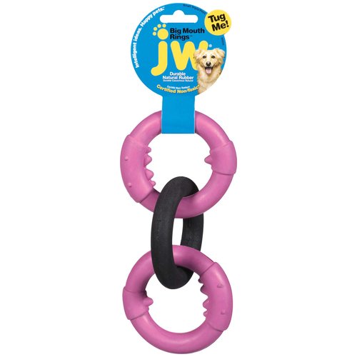 JW Pet Company Big Mouth Rings ST Dog Toy, Small, Colors Vary