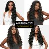 6 packs 20" AU-THEN-TIC Ocean Wave Crochet Hair Deep Wave Braiding Hair Body Wave Braids Synthetic Hair Extensions Kanekalon Fiber (20 Inch (Pack of 6), P1B/BG (Piano Off Black and Burgundy))