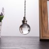 Ceiling Fan Pull Chain, 2pcs Clear 30mm Diameter Crystal Ball Fan Pull Chain, 20 Inches Fan Pulls Set with Connector Ceiling Fan Pull Chain Ornaments Lighting Accessories