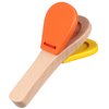 STOBOK Wooden Castanets Music Clapper Hand Clappers Percussion Instrument Toy for Kids Children Toddler Baby