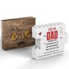 Gifts for Dad，Cool Dad Birthday Gifts from Daughter Son，Engraved Block Puzzle 3.9x3.3 inch-Personalized Christmas Stocking Stuffers for DaD (for Dad)