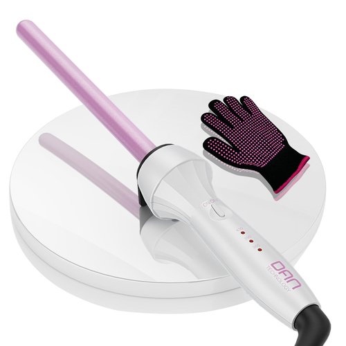 Dan Technology Thin Curling Wand，Skinny Curling Iron,Curling Iron 1/2 inch,Temperature Adjustable Curling Iron,Dual Voltage Hair Wand,60 min Shut Off Hair Curling Wand