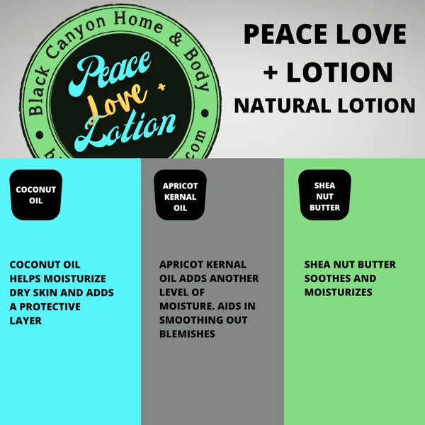 Peace Love + Lotion Cashmere Sandalwood & Vanilla Scented Natural Body Lotion, 8 Oz