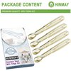 HINMAY Mini Appetizer Tongs 5-3/4 Inch Small Serving Tongs, Set of 4 (Gold)