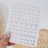 5pcs 3D Star Nail Stickers Mirror Metallic Silver Nail Stickers for Women Nail Art Stickers Hollow Out Heart Nail Decals for Nail Art Supplies Self-Adhesive Stickers for Nails Y2k Nail Accessories