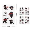 24 Sheets Ninja Temporary Tattoos, Ninja Warrior Birthday Decorations Party Favors