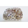 Generic Wavy shaped gray abalone sea shell effect hair claw clamp clip fine thin hair