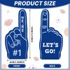 100 Pieces Mini Foam Finger #1 Sports Fan Foam Finger Sport Party Favors Basketball Baseball Football Soccer Team Cheerleader Gifts for Sporting Events Birthday Party Supplies(Navy Blue)
