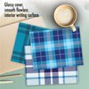 The Best Card Company - 10 Boxed All Occasion Cards with Envelopes (4 x 5.12 Inch) - Colorful, Fun Note Cards Assorted - Tartan Blue M3100