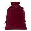 Lucky Monet 25/50/100PCS Velvet Drawstring Bags Jewelry Pouches for Christmas Birthday Party Wedding Favors Gift Candy Headphones Art and DIY Craft (25Pcs, Wine Red, 5” x 7”)