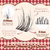VYRILA Lash Clusters 0.05mm PBT Fiber Eyelash Clusters, 0.1mm Superfine Invisiband D Curl Diy Lash Extension, 80pcs 8-16mm Individual Lashes Clusters Like Eyelash Extensions (Divine-D-8-16Mix)