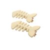 2PCS Fish Bone Hair Clips for Women Girls Candy Color Hairpins Simple Hair Accessories White