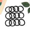 100PCS Black Hair Ties for Women Girls, 4cm in Diameter Regular Seamless Thick Black Hair Band, Elastic Hair Ties No Damage Ponytail Holder