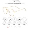 Kursan Blue Light Blocking Glasses for Women Men Retro Round Clear Lens Eyeglasses (Gold)