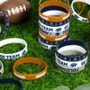 Deekin 32 Pcs Football Silicone Bracelets Football Party Favor Bracelet Football Motivational Rubber Bracelets for Men Women Fan Party Favors Sport Theme Birthday Party Supplies Gifts (Classic)