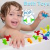 Bath Toys Suction Toys Sensory Toys for Kids Ages 3-7 Boys Girls Stress Release Toys Travel Toys Window Shower Bathtub Toy with Dinosaur Eggshell Storage (38 Pcs)