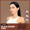 Teenitor Hair Ties Kit, 500pcs Clear Elastic Hair Bands, 30pcs Ponytail Holders Elastic Hair Ties, 30pcs Seamless Thick Black Hair Bands, 40pcs Hair Bobby Pins, Hair Accessories Kit For Woman Girls