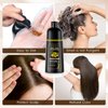 Hair Dye Shampoo 3 in 1, Natural Hair Dye Semi Permanent Hair Color, Gray Hair Cover Up, Ginger Essence shampoo for Color Treated Hair for Women and Men (500ml)