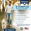 Freeda Vitamin B Complex No Folic No PABA - Super B Complex Kosher Vitamin Supplement with Vitamin B1 Vitamin B2 Vitamin B3 Vitamin B5 Vitamin B6 Vitamin B12 - Vit B Complex B for Women & Men (250 Ct)