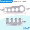 Chiroplax Toe Separators Stretchers Silicone Gel Spreader Spacer for Bunion Bunionette Relief Hammer Overlapping Toe Straightener Corrector (2 Pairs w/Pouch - Lavender)