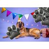 BIEUFBJI 4 Pcs Dog Paw Balloons Grey Dog Print Foil Balloons Pets Dog Party Themed Baby Shower Pets Birthday Kids Party Dog Paw Balloons Props Decorations Supplies