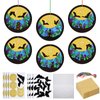 Chiisong 24 Sets Halloween Bat Tissue Sign Craft Kit for Kids Halloween Craft Bulk DIY Bat Craft Kits Halloween Party Supplies Classroom Decoration Fun Home Actives