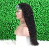 Deep Wave Headband Wig Human Hair Wigs for Black Women - Brazilian Virgin Hair Deep Wave Wig Headband - Glueless None Lace Front Deep Curly Wigs Human Hair 150% Density Natural Black (18 Inch)