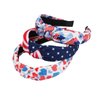 3pcs American Flag Headbands for Women Girls Independence Day 4th of July Red White Blue Patriotic USA Knotted Wide Headbands Yoga Hair Band Hairbands