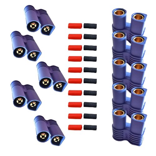 skrnrhrery Ec3 Connector ,5 Pairs Ec3 Plugs Suitable for Rc Esc Lipo Battery Equipment Motor 3.5mm Ec3 Banana Plug Battery Male and Female Plug High Current 100a Power Battery Can Be Welded