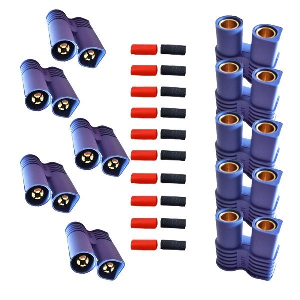skrnrhrery Ec3 Connector ,5 Pairs Ec3 Plugs Suitable for Rc Esc Lipo Battery Equipment Motor 3.5mm Ec3 Banana Plug Battery Male and Female Plug High Current 100a Power Battery Can Be Welded