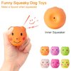 Coricorsu Squeaky Dog Toy Dog Squeaky Toys Chewing Durable Teething Latex Rubber Soft Interactive Fetch Play Dog Balls with Funny Piggy Face for Puppy Small Medium Pet Dog (6PCS)
