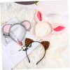 IMIKEYA Jungle Animal Headbands: 3pcs Animal Headbands Jungle Party Decorations Headbands Animal Hair Hoop Animal Ear Headband for Kids Adults Animal Costumes Cosplay Birthday Party